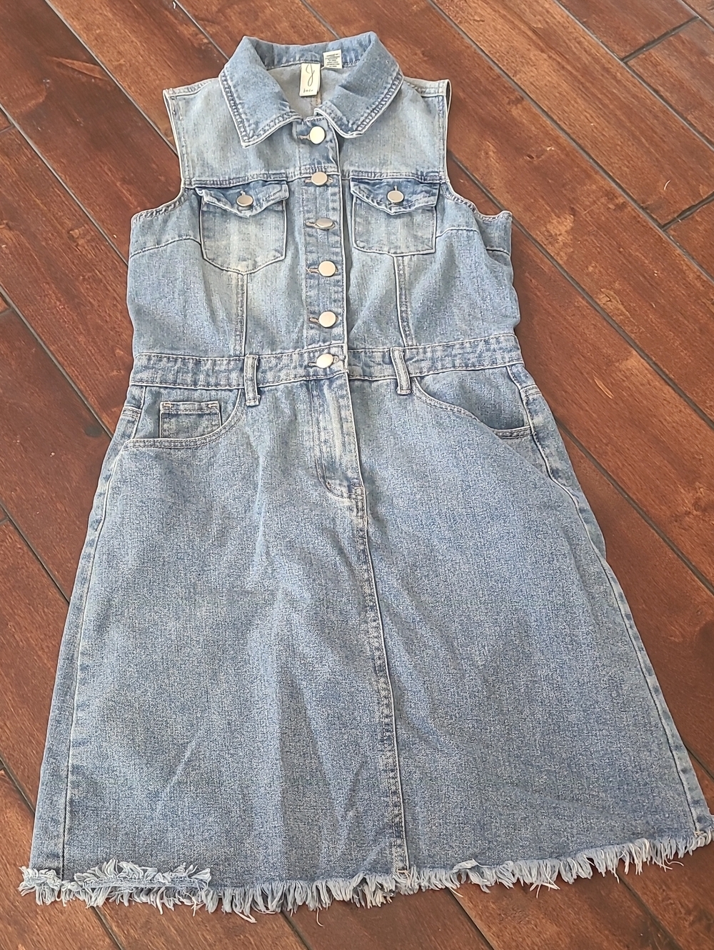 Joie Light Blue Denim Sleeveless Dress - Casual Button-Front Size S